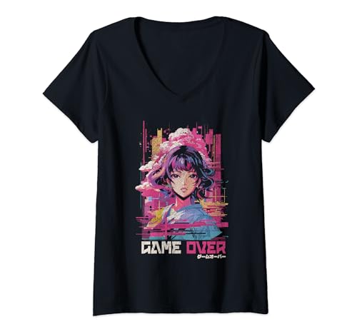 Damen Spiel über Waifu Anime Manga Woman Vaporwave Gamer