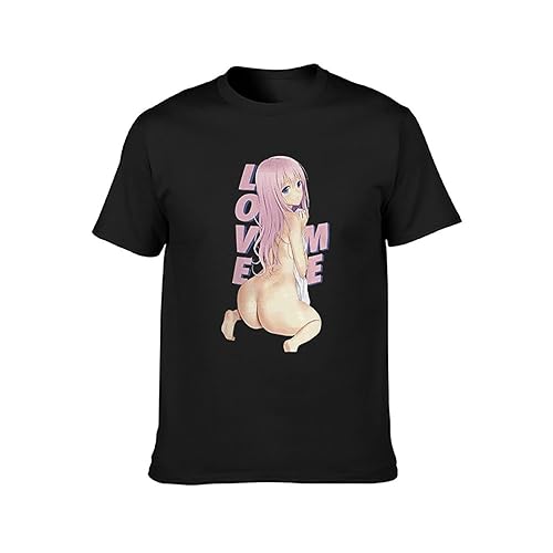 Ecchi Anime Girl Hentai Love Me Sexy Manga T-Shirt Mans Fashion Cotton Black Clothes