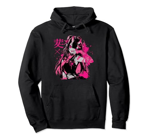 Goth Grunge Dämon Anime Girl Waifu Horror Alt-Ästhetik Pullover Hoodie