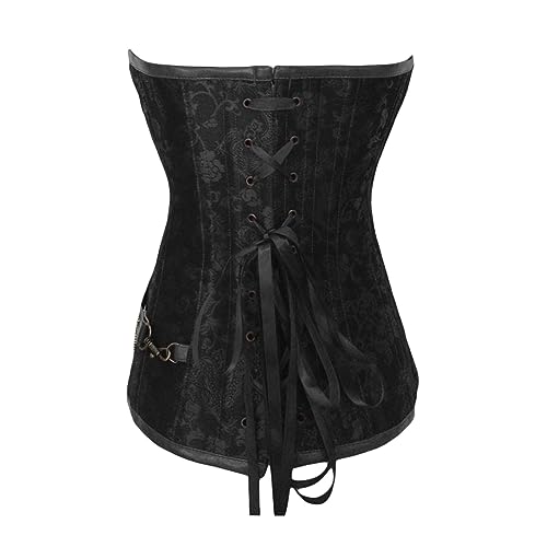 SteampunkKorsett Damen rückenfrei Top Gothic Leder sexy – Bild 6