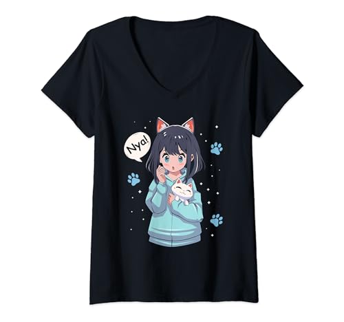 Damen Anime Girl Cat Aesthetic Japanese Waifu Otaku Weeb