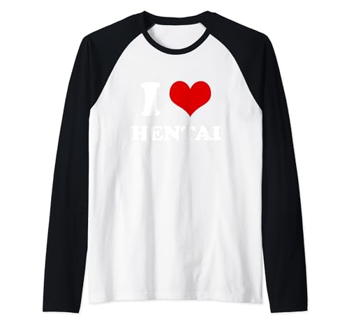 I Love Hentai Heart Raglan
