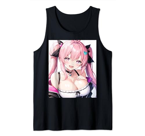 Waifu Otaku Weeb Art Motiv: mit rosa Haaren im