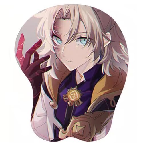 Anime Albedo 3D Mousepad mit Handgelenkauflage Gaming