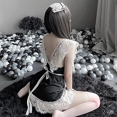 Anime JasmyGirls Damen Sexy French Maid Kostüm Frech – Bild 6