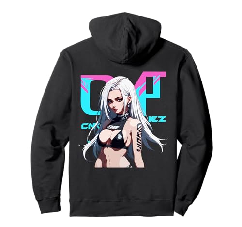 Sexy Waifu Otaku Anime Cyberpunk Japanisch Pullover Hoodie
