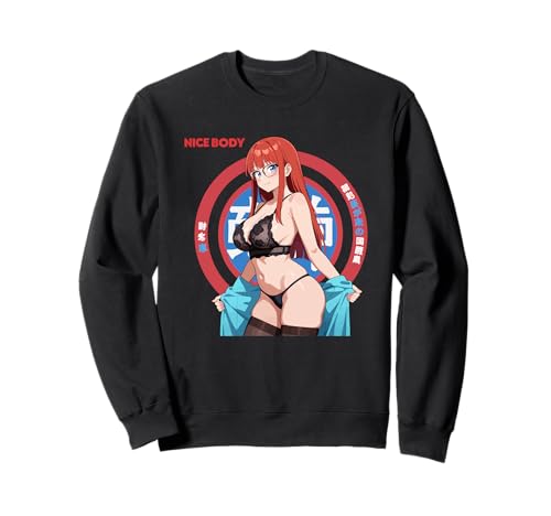 Waifu Sexy Anime Bikini Strand Manga Stil Sweatshirt