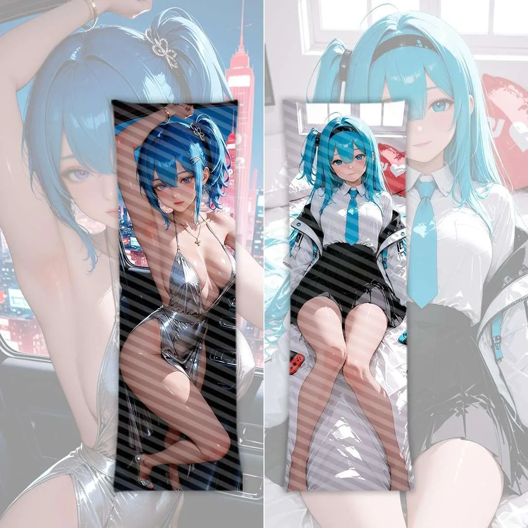 Kissenbezüge Cartoon Dakimakura 40x120cm Anime Kawaii Girl Doppelseitiger Körper Kissenbezug Pfirsichhaut
