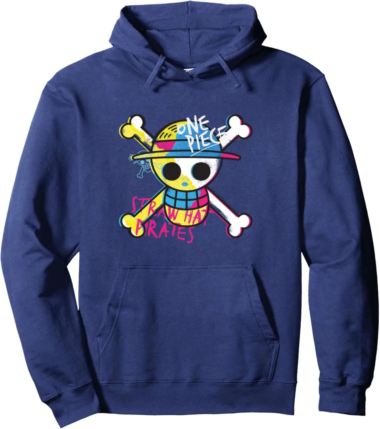 One Piece Strohhut Piraten Farbe Logo Monkey D Luffy Pullover Hoodie